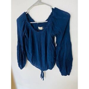 Hollister Boho Navy Blouse